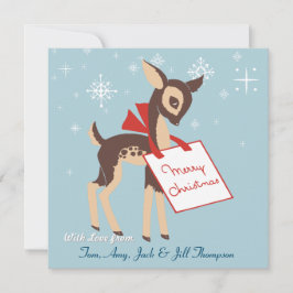 Retro Baby Reindeer | Tarjeta de Navidades planos 