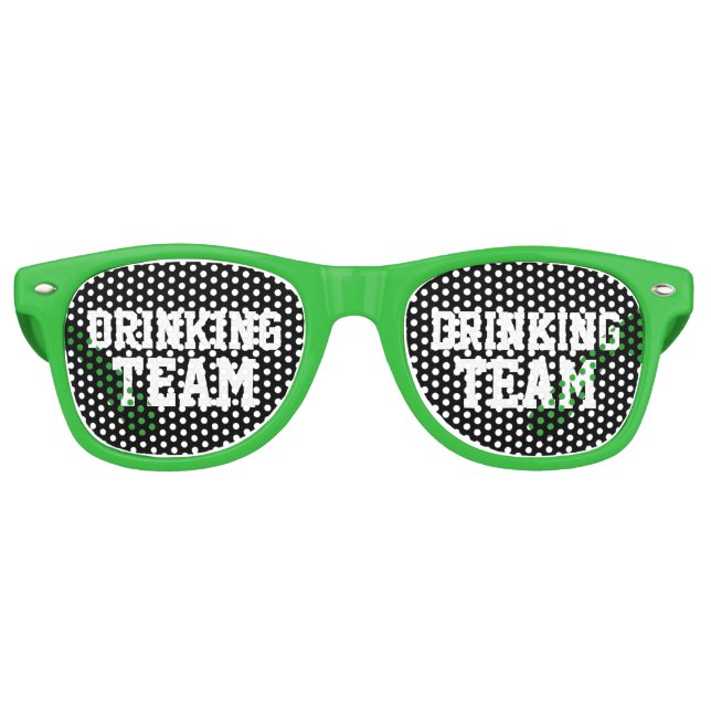 Retro Bachiller verde sombra de fiesta de bebedor gafas  (Anverso)