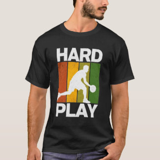 Retro Baloncesto Jugador Acción dinámica camiseta