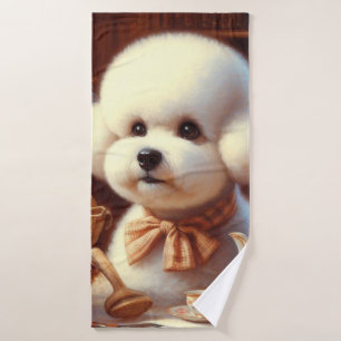 Retro Bichon Frisé Pintura