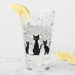 Retro Black Cats Atomic Starburst Mid Century