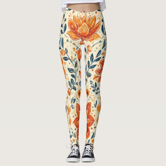 Retro Bloom Burst - Leggings (Anverso)