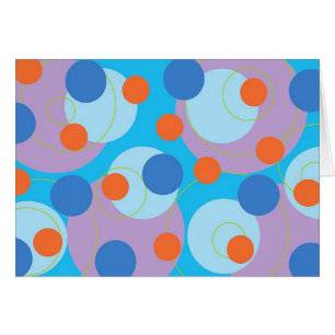 Retro Blue Ice Dots Funky Groovy Color Fun Card