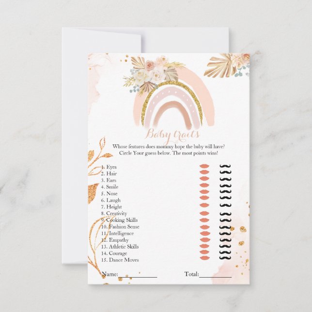 Retro Boho Grass rasgo bebé bebé juego de ducha ta (Anverso)