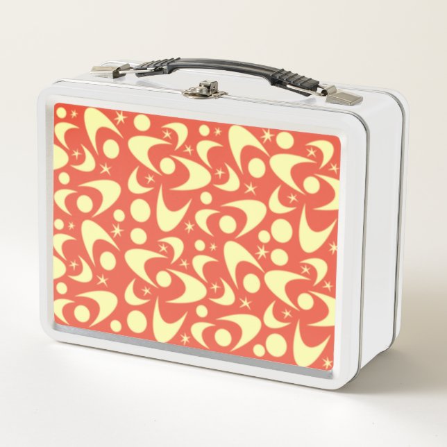 Retro Boomerangs Metalizado Lunch Box (Anverso)