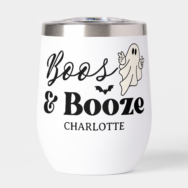 Retro Boos y Bebidas Espectacular de Halloween (Frente)