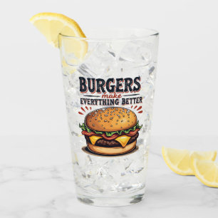 Retro Burger Lover Typography Vintage Food Art