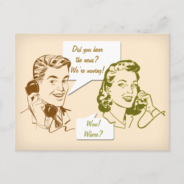 Retro Cambio de dirección por teléfono postal (Anverso)