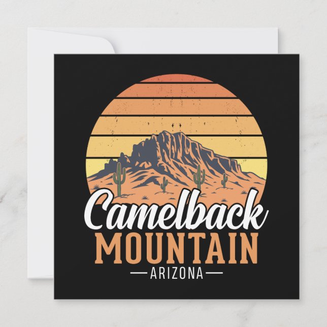 Retro Camelback Mountain Arizona Desert Travel (Anverso)