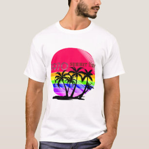 "Retro camiseta de la vibra veraniega de los 80 -
