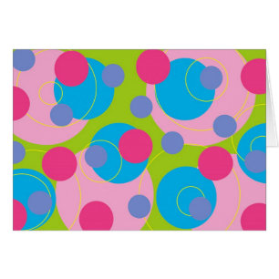 Retro Candy Pink Dots Funky Groovy Card