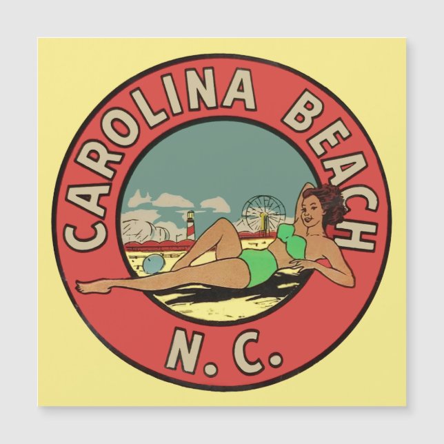 Retro Carolina Beach Roundel (Anverso)