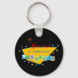 Retro casado en el llavero fabuloso de Las Vegas