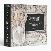 Retro Chalkboard, Mason Jar y Daisy Cookbook