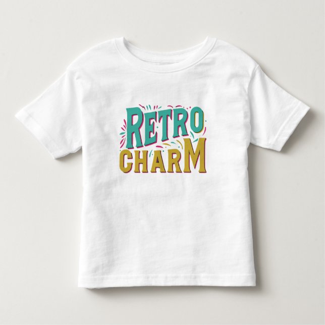 Retro Charm multicolor diseño camiseta (Anverso)