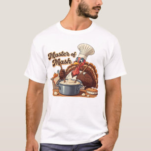 Retro Chef Pavo Día de Acción de Gracias Camiseta 