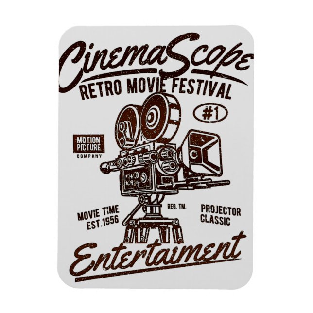 Retro CinemaScope Imán flexible (Vertical)