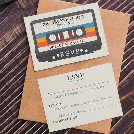 Retro Cinta Cassette La mejor boda de éxito RSVP