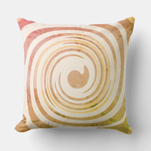 Retro Cojín decorativo Swirl de colores de los año