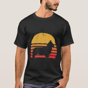Retro Corgi Camiseta Sol Distressed Vintage Raza d