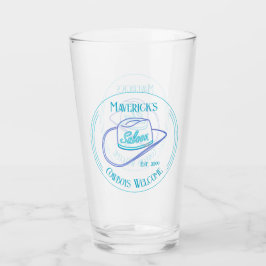 Retro Cowgirl Saloon Drinkware Pint Bebe
