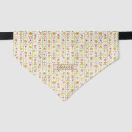 Retro Crema Floral Parcheado Personalizado Mediano