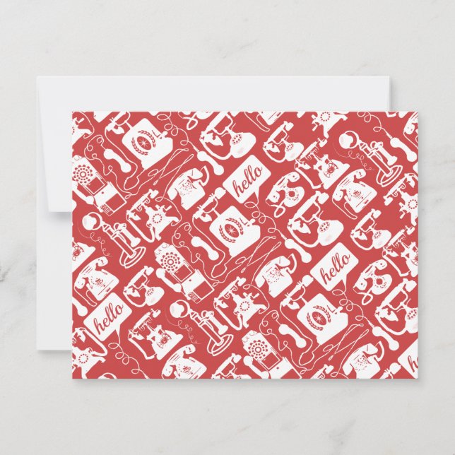 Retro Cualquier patrón de teléfono de color (Anverso)