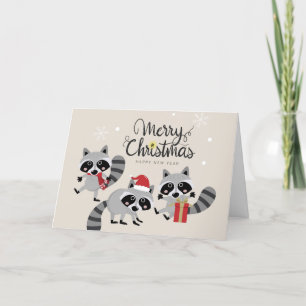 Retro Cute Hipster Feliz Navidad