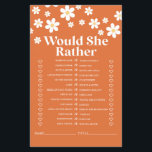 Retro Daisy ducha de novia Juego Volante<br><div class="desc">Quién conoce el mejor juego de la novia "Prefiere". Diseño de margarita retro.</div>