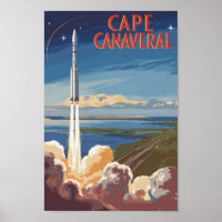 Retro de arte de viajes de los padres de Cape Cana