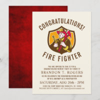 Retro de bomberos | Invitación a la fiesta de grad