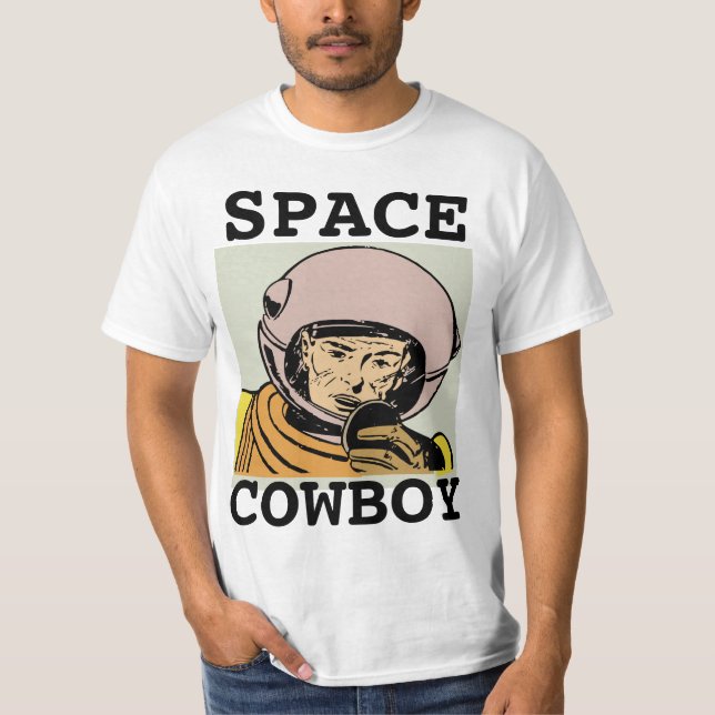 RETRO DE CAMISETAS DE LOS HOMBRES DE COWBOY ESPACI (Anverso)