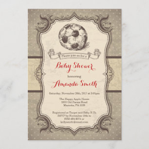 Retro de cosecha de la invitación al Baby Shower
