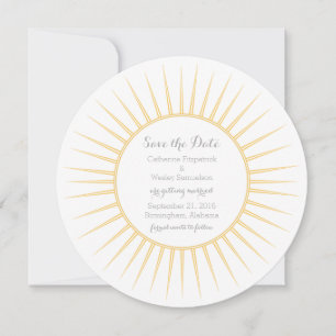 Retro de deco amarillo Guardar la invitación de fe