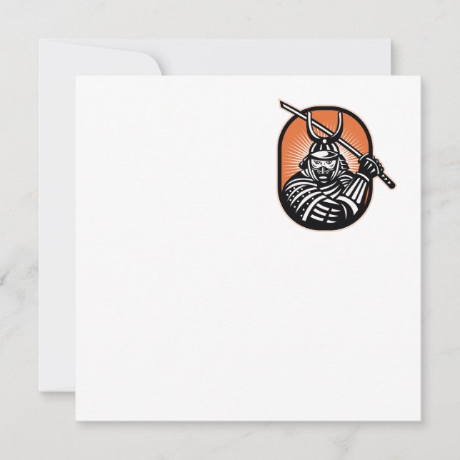 Retro de espada de un guerrero samurai japonés (Anverso)