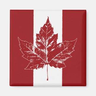 Retro de imán de bandera de Canadá Magnet de hojas
