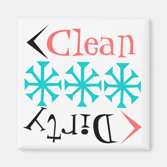 Retro de imán de regalo Tumblers Limpiar lavaplato (Frente)