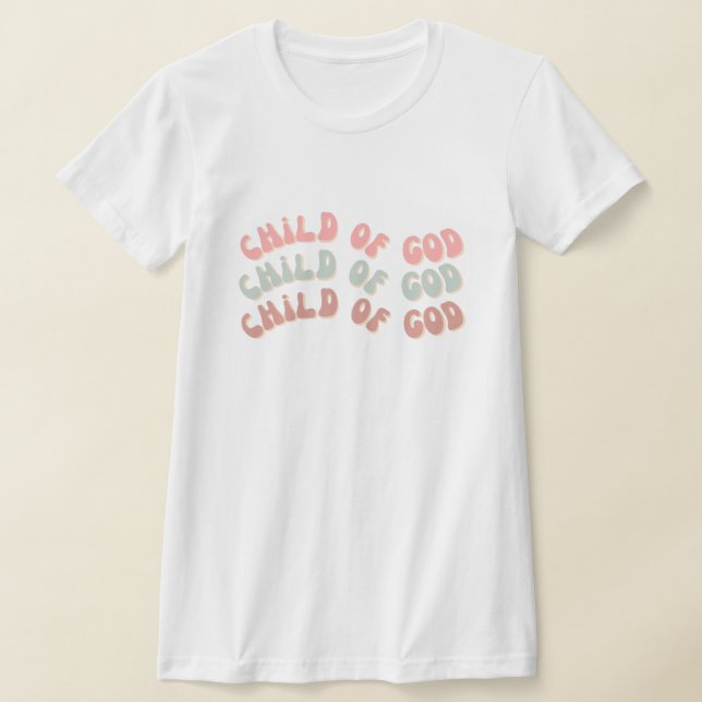 Retro de niño de Dios ondea camiseta (Distribución)