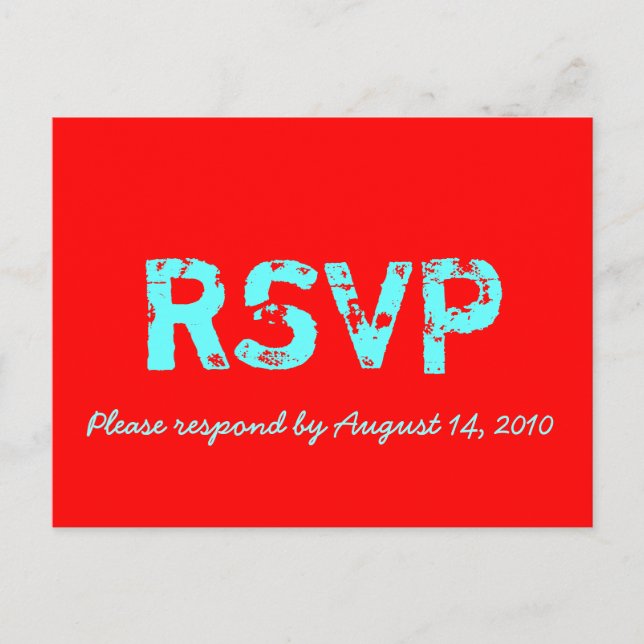 Retro de tarjeta RSVP (Anverso)