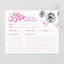 Retro Disco Groove Ducha de novias Tarjetas de Rec