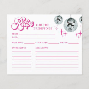 Retro Disco Groove Ducha de novias Tarjetas de Rec