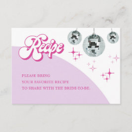 Retro Disco Groove Ducha de novias Tarjetas de Rec