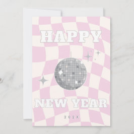 RETRO DISCO HAPPPY AÑO NUEVO | Tarjeta de familia