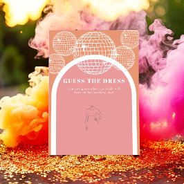 Retro Disco Naranja rosa Adivina la tarjeta de jue