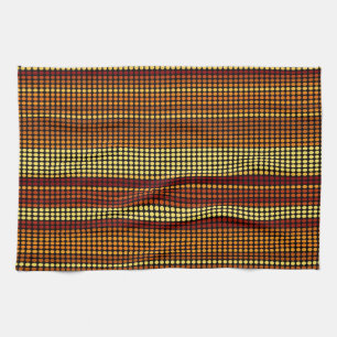Retro Dots Colorful Stripes Kitchen Toalla