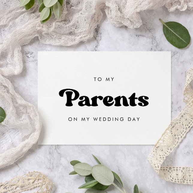 Retro elegante a mis padres en mi tarjeta del día  (Subido por el creador)