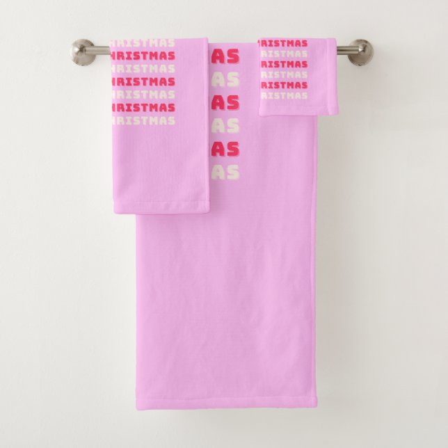 Retro Feliz Navidad Pink Holiday Decppy Preppy (In situ)