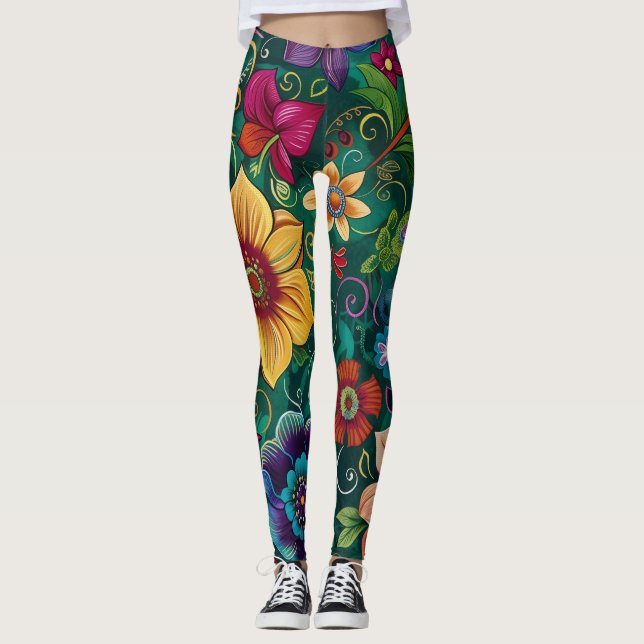 Retro Flower Leggings (Anverso)