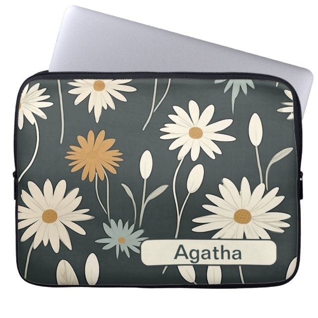 Retro Flowers 9 funda para portátil (Frente)