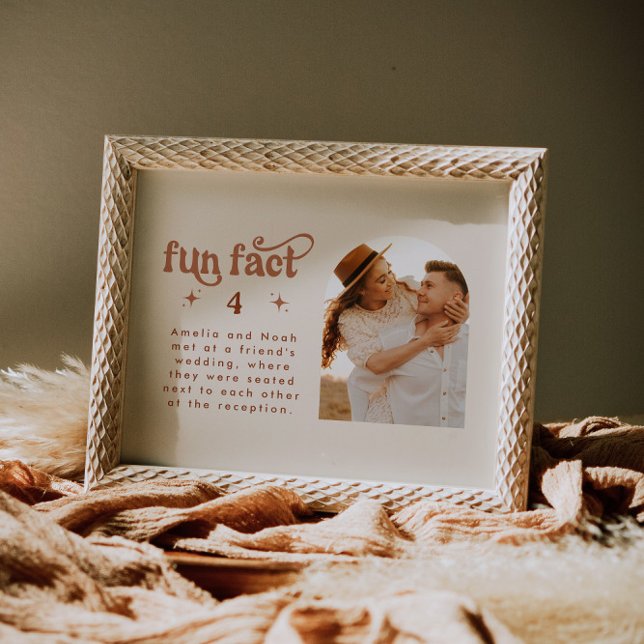 Retro Fun Fact Boda Foto Número de Tabla (Subido por el creador)